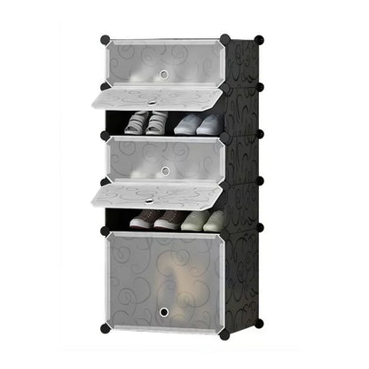 Pantofar Modular, 5 usi, Naimeed D7903, 37x47x108cm, Negru