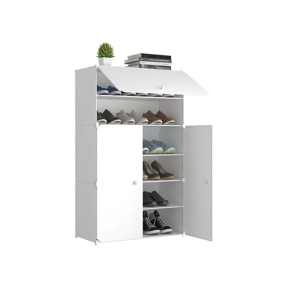 Pantofar Modular, 3 usi, Naimeed D7918, 32x62x95cm, Alb