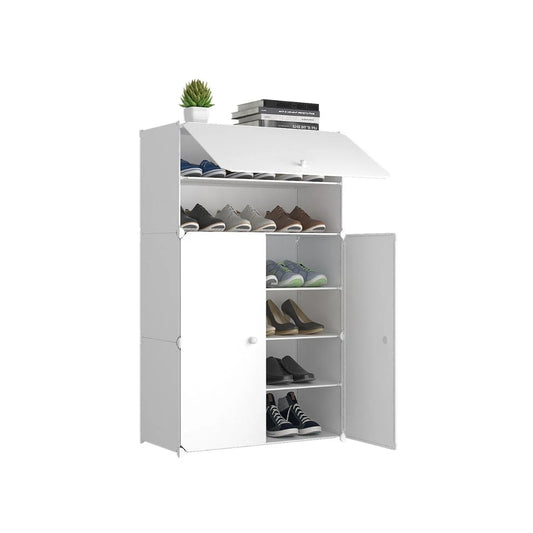 Pantofar Modular, 3 usi, Naimeed D7918, 32x62x95cm, Alb