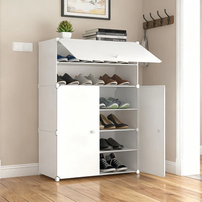 Pantofar Modular, 3 usi, Naimeed D7918, 32x62x95cm, Alb
