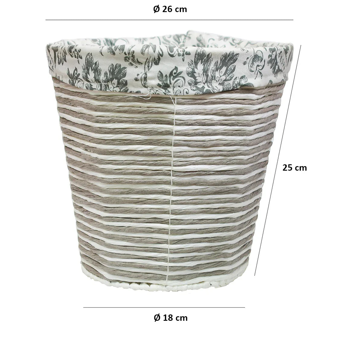 Cos Depozitare din Ratan, Model Impletit, Naimeed D833, 9.5L