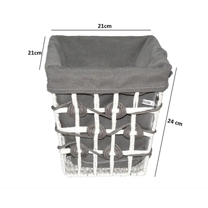Cos Depozitare din Ratan, Model Impletit, Naimeed D834, 10L, Gri