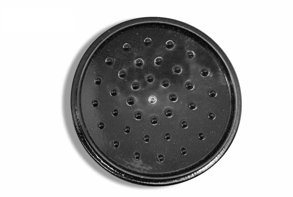 Cratita din fonta emailata cu capac, 22x9.5cm, capacitate 2.9l Marble Gray / DCN58632