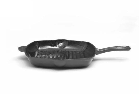 Tigaie grill din fonta emailata, 26.5x4.5cm, Marble Gray / DCN58634