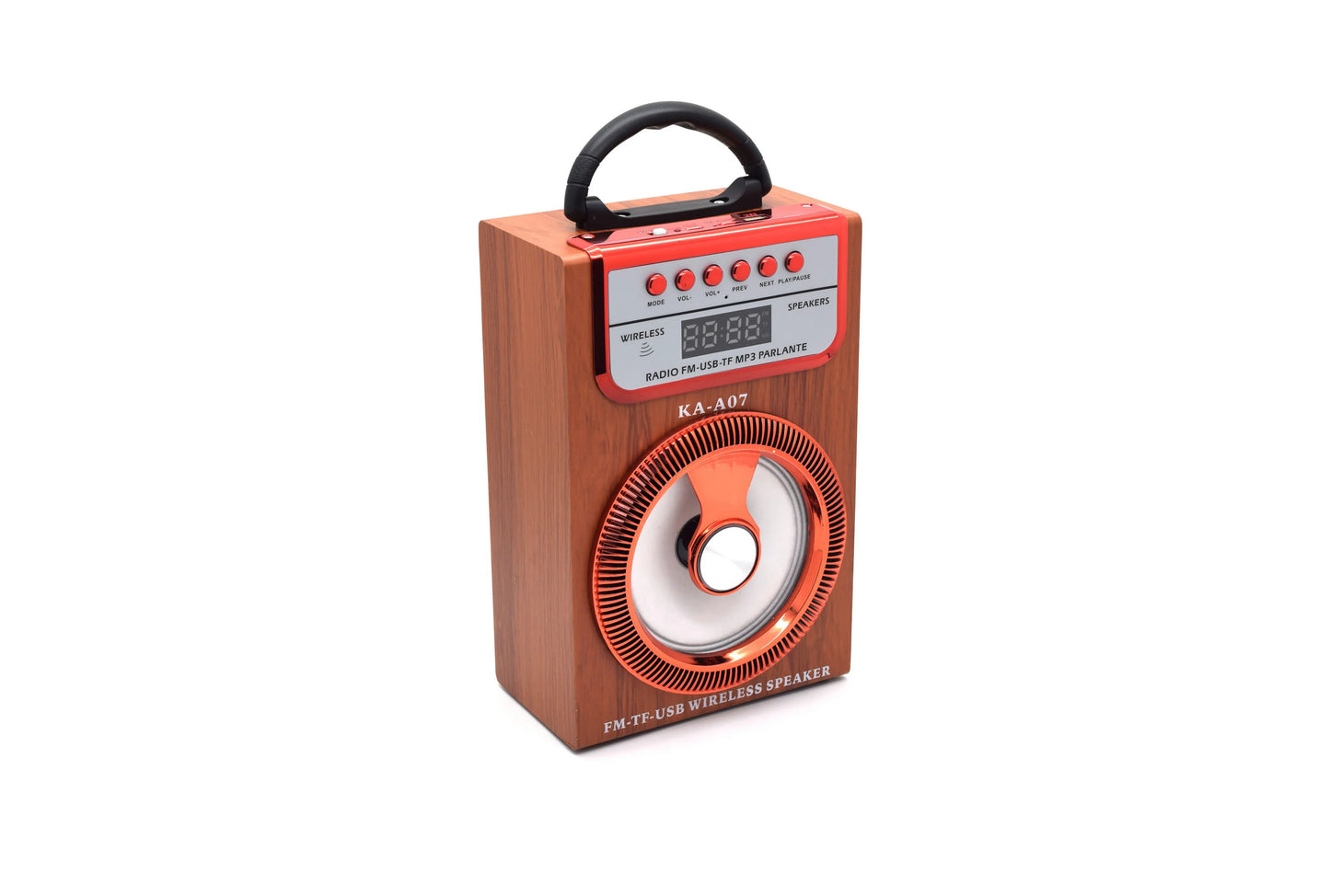 Boxa portabila cu radio si bluetooth KA-A07, Maro, 8W, D1322
