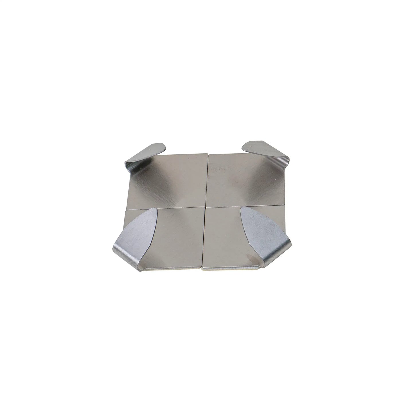 Set 4 cuiere din inox cu adeziv super rezisten Z-TOOLS / DSY 1037