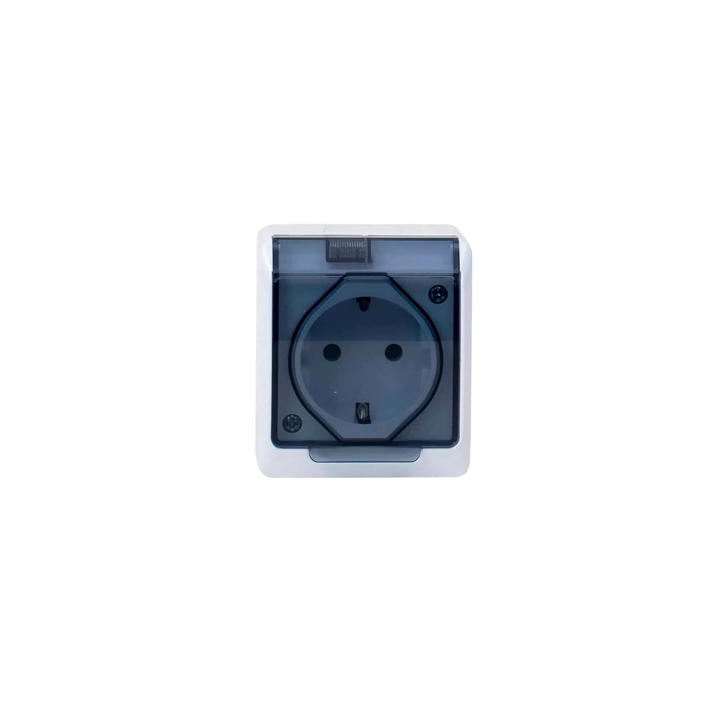 Priza simpla cu capac transparent HERMES, 16A/250, IP44 / ELPL-0324-01