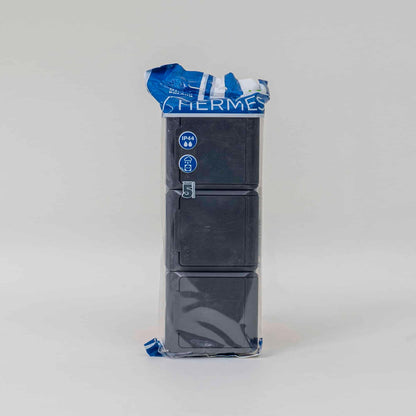 Priza tripla cu capac negru HERMES, 16A/250, IP44 / ELPL-0326-07