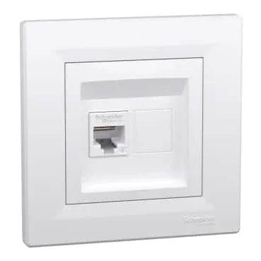 Priză date RJ45, CAT6 UTP, Schneider, albă / EPG4700121