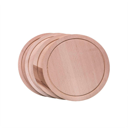 Set 4 bucati tocator rotund cu suport / EXT 10147