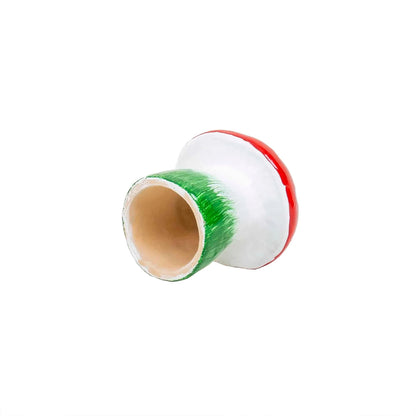 Ciuperca decorativa pentru gradina, din ceramica, mica, inaltime 14cm, latime 10cm / EXT 10187
