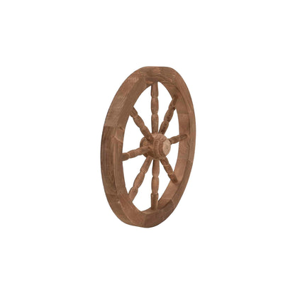 Roata decorativa din lemn, diametru 47 cm, maro / EXT 10229