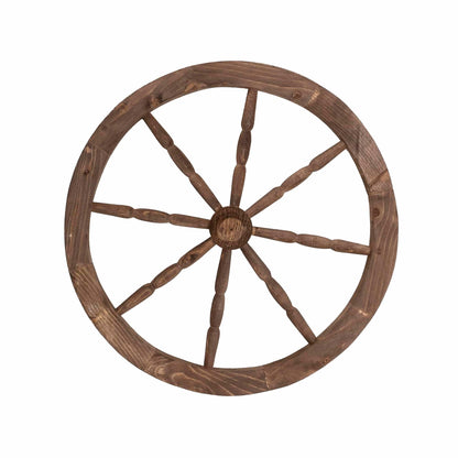 Roata decorativa din lemn, diametru 59 cm, maro / EXT 10231