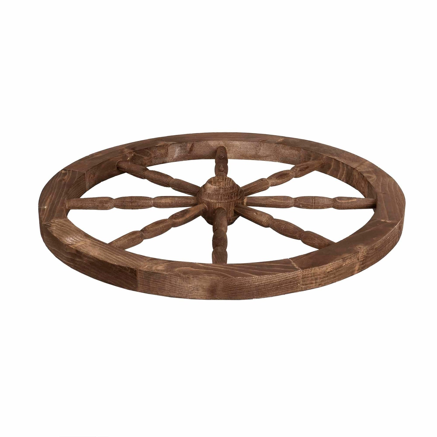 Roata decorativa din lemn, diametru 59 cm, maro / EXT 10231