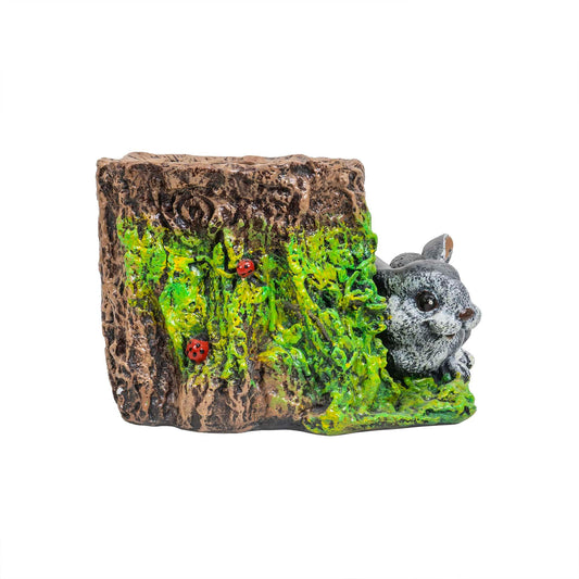 Ghiveci din ceramica, model buturuga cu iepure, 30x23cm / EXT 10398