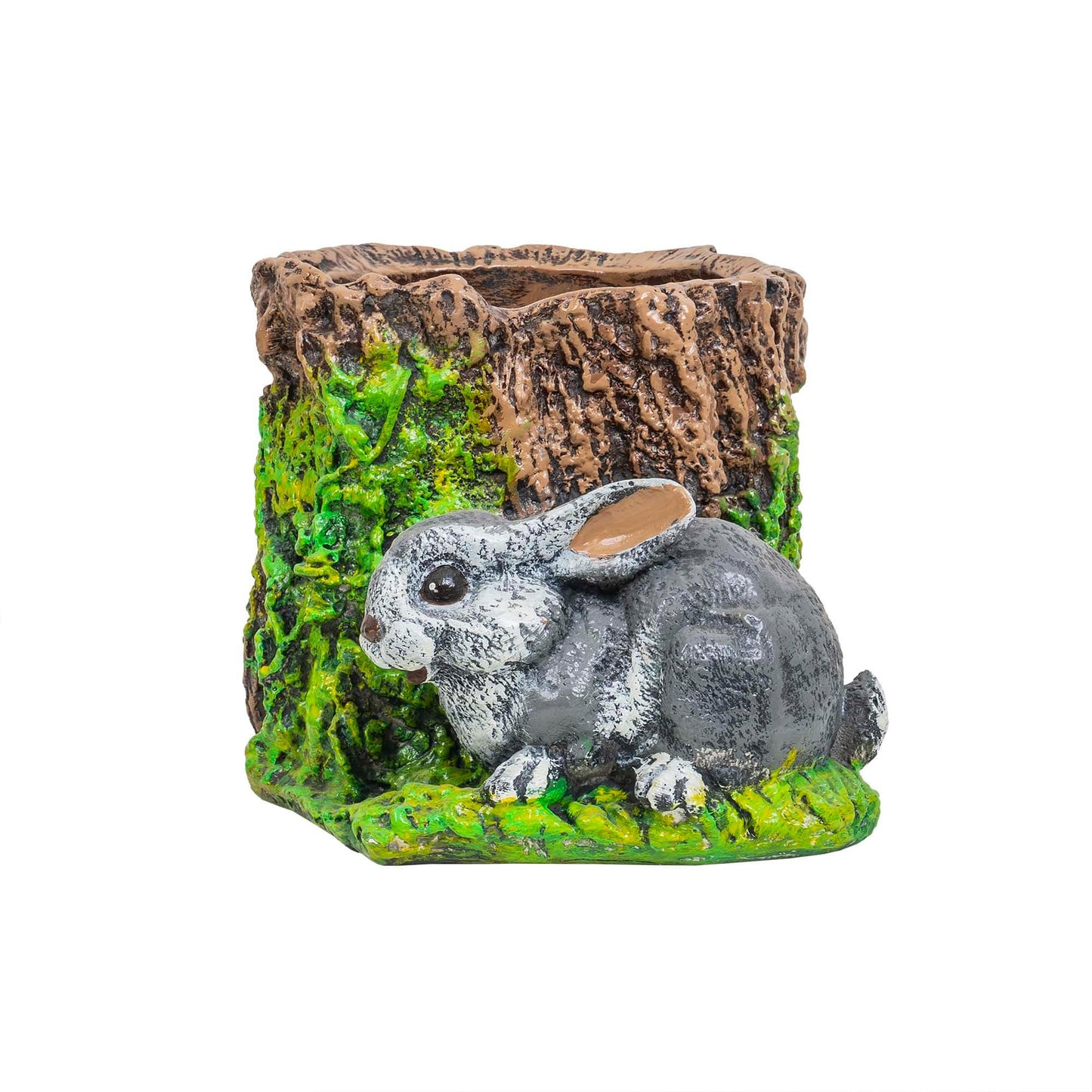 Ghiveci din ceramica, model buturuga cu iepure, 30x23cm / EXT 10398