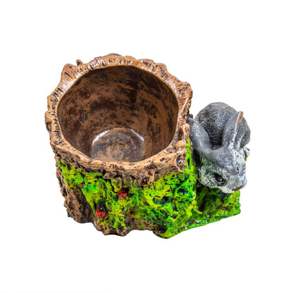 Ghiveci din ceramica, model buturuga cu iepure, 30x23cm / EXT 10398