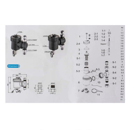 Filtru anti-magnetita, 1 miez magnetic, 11000 Gauss / EXT 10751
