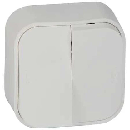 Intrerupator dublu aplicat Horoz, Eva 10A, 250V / EXT 112-001-0003