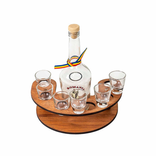 Mini bar cu 6 pahare si sticla, pahar 30ml / EXT 5644