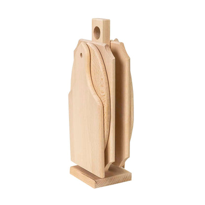 Set 6 piese din lemn de fag cu suport vertical / EXT 6083
