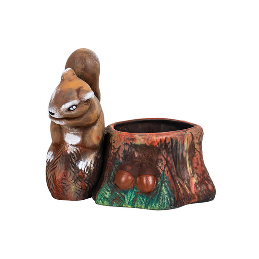 Ghiveci din ceramica, model veverita, lungime 23cm / EXT 7067