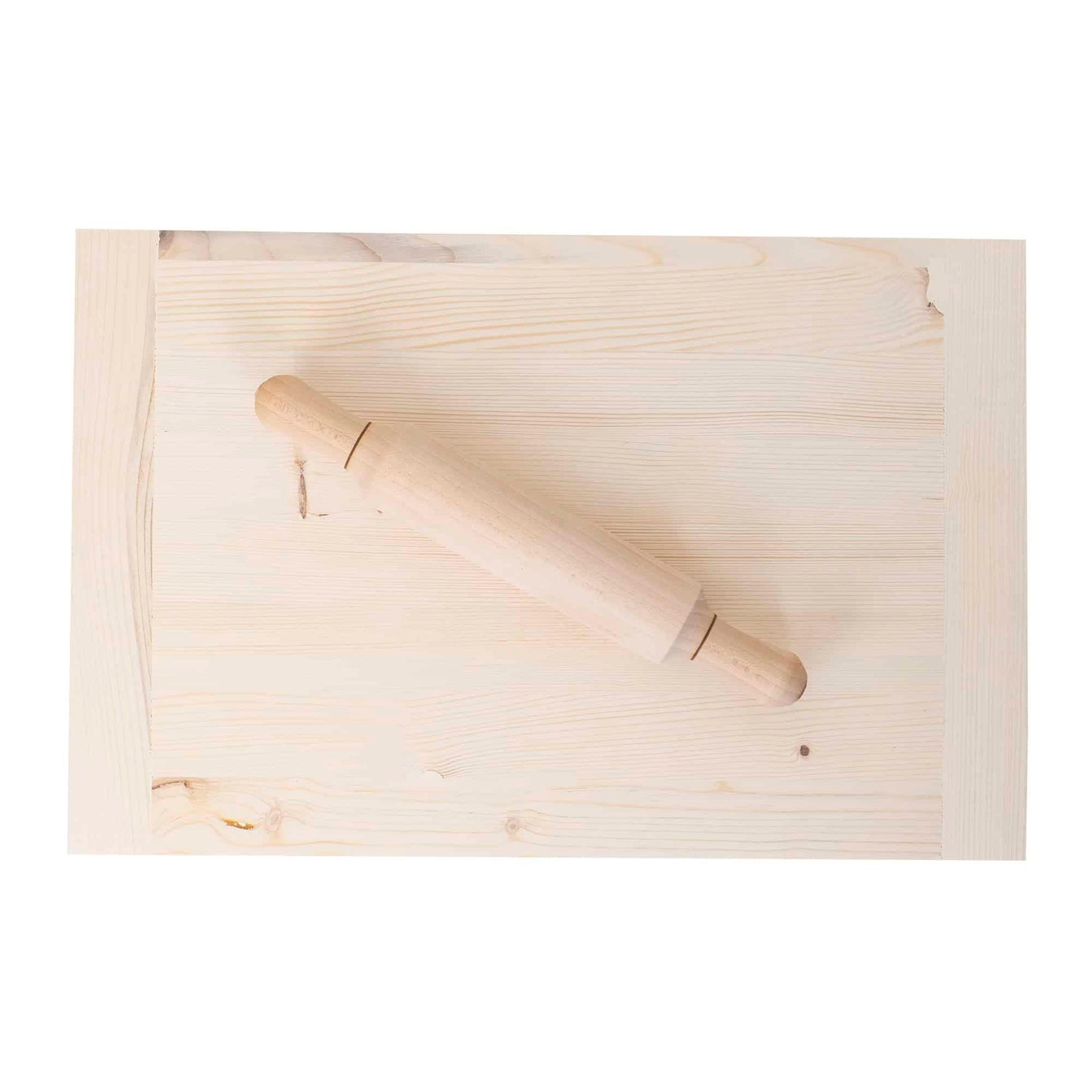 Planseta din lemn pentru modelat aluatul, 30x41cm + sucitor de 30cm / EXT 9869