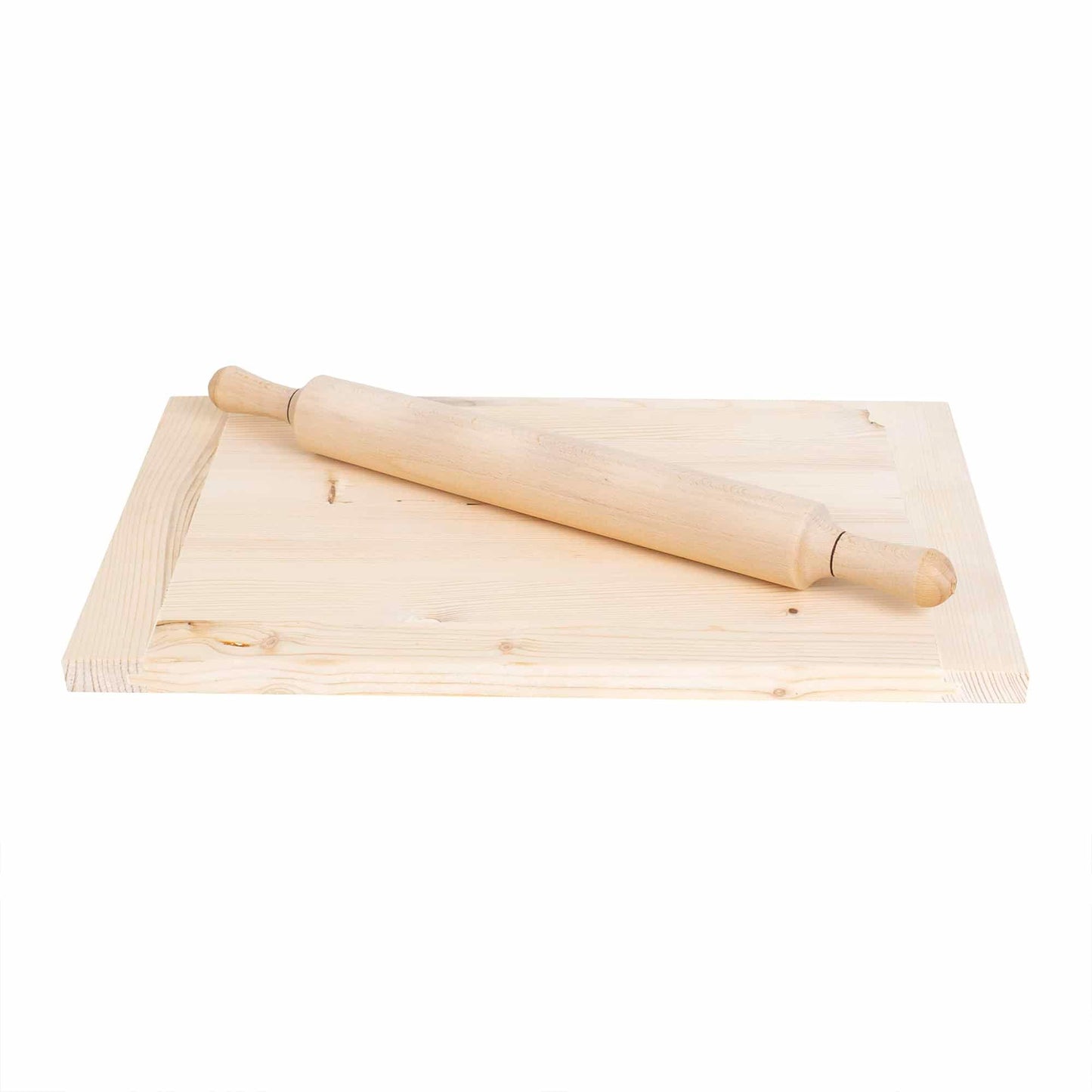 Planseta din lemn pentru modelat aluatul, 30x41cm + sucitor de 54cm / EXT 9871