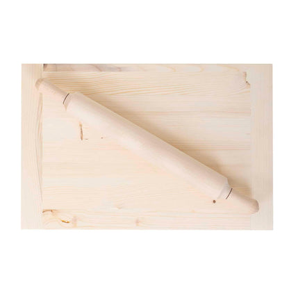 Planseta din lemn pentru modelat aluatul, 30x41cm + sucitor de 45cm / EXT 9870