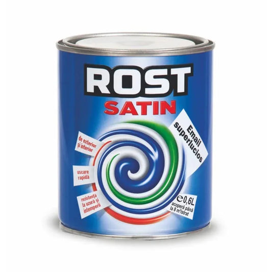 Vopsea alchidica pentru lemn/metal, Rost Satin, pentru interior/exterior, 0.6L, grena Z-TOOLS / EXT10050