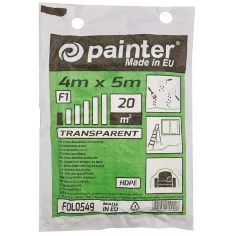 Folie protectie pentru zugrav, 4x5m DHPE Z-TOOLS / FOL0549