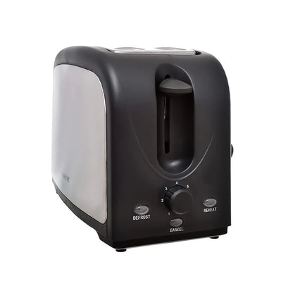Prajitor de paine Sokany HJT-008S, 800 W, 2 felii, Grad de rumenire ajustabil, Functie dezghetare, Negru/Inox