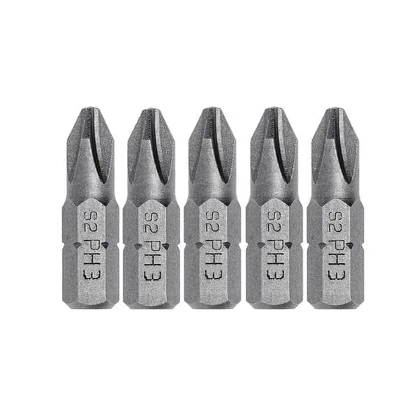 Set 5 bucati, bit-uri pentru surubelnita, PH3, 25mm HOGERT / HT1S303