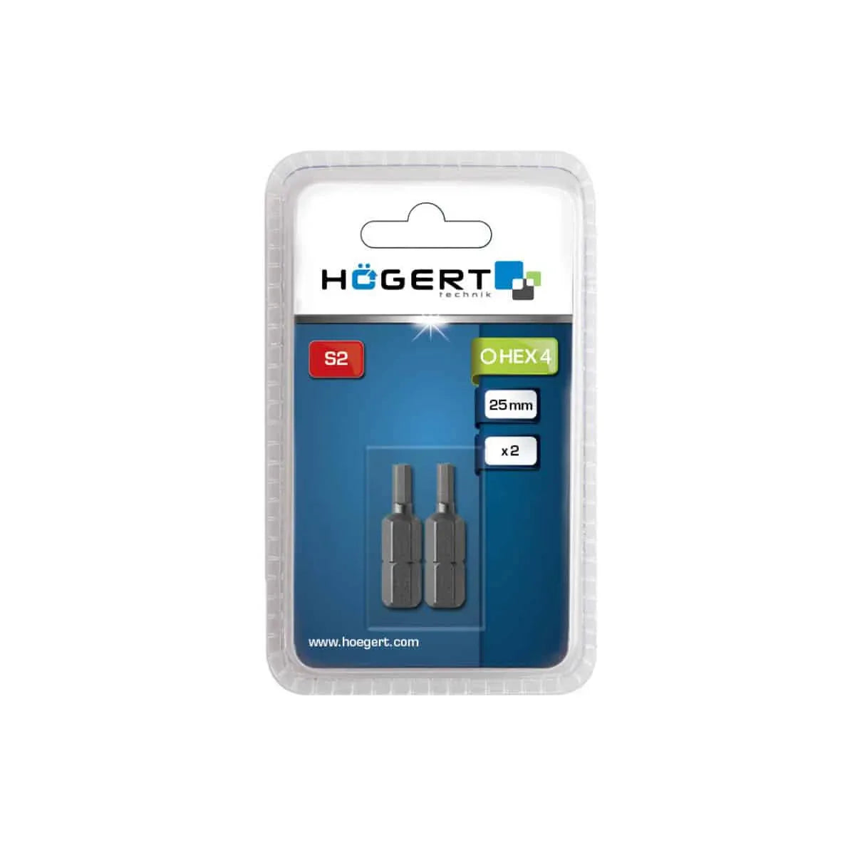 Set 2 bucati, bit-uri pentru surubelnita, H4, 25mm HOGERT / HT1S344