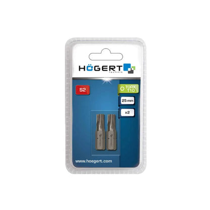 Set 2 bucati, bit-uri pentru surubelnita, TORX T10, 25mm HOGERT / HT1S361
