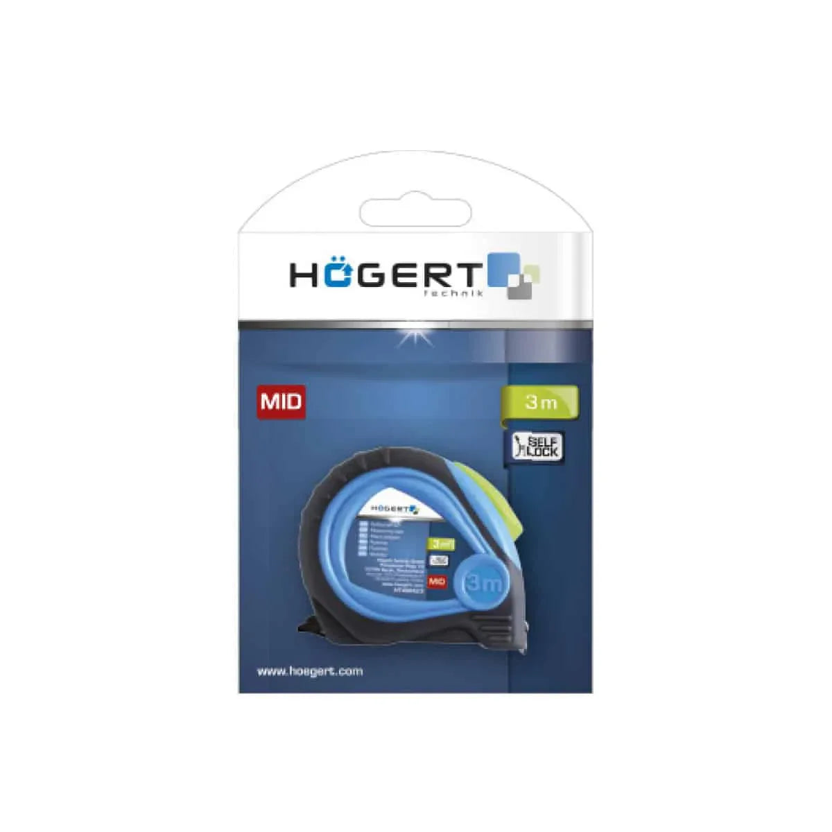 Ruleta din otel 3m x 16 mm HOGERT / HT4M423