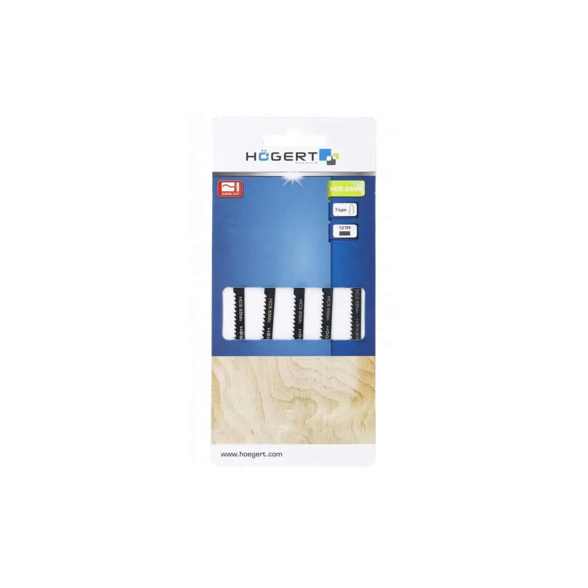Set 5 bucati lame pentru fierastrau electric, HOGERT 12TPI, 76mm / HT6D657