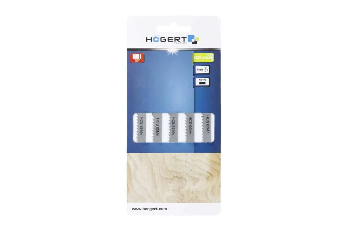 Set 5 bucati lame pentru fierastrau electric, HOGERT 10TPI, 100mm / HT6D665