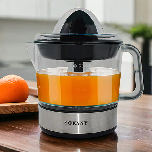 Storcator citrice Sokany JE-623D, 45W, 0.7L, 2 conuri, Negru/Inox