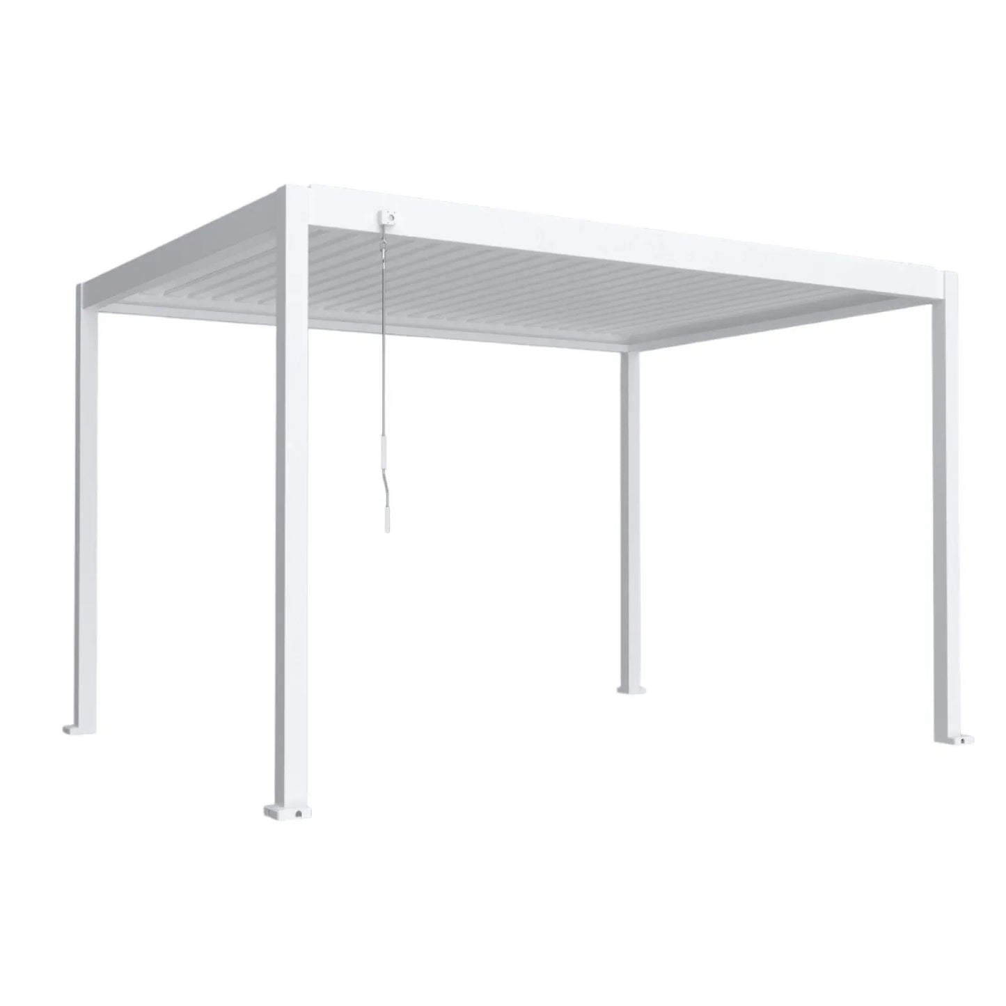 Pergola bioclimatica, aluminiu, Naimeed D6807, 400x300x250cm, Alb