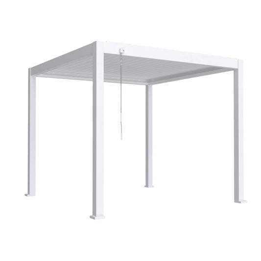 Pergola bioclimatica, aluminiu, Naimeed D6801, 300x300x250cm, Alb