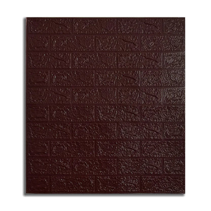 Set 10 x Tapet 3D Autoadeziv, design modern, rezistent la umezeala, usor de curatat, 70x77cm, Visiniu inchis