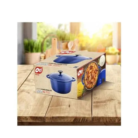 Cratita din fonta cu capac, OTI, diametru 24cm, capacilate 3.8L 180958 / OTI 0006