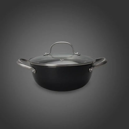 Cratita din fonta tip fagure cu capac de sticla OTI, diametru 20cm, capacitate 2l 181653 / OTI 0014
