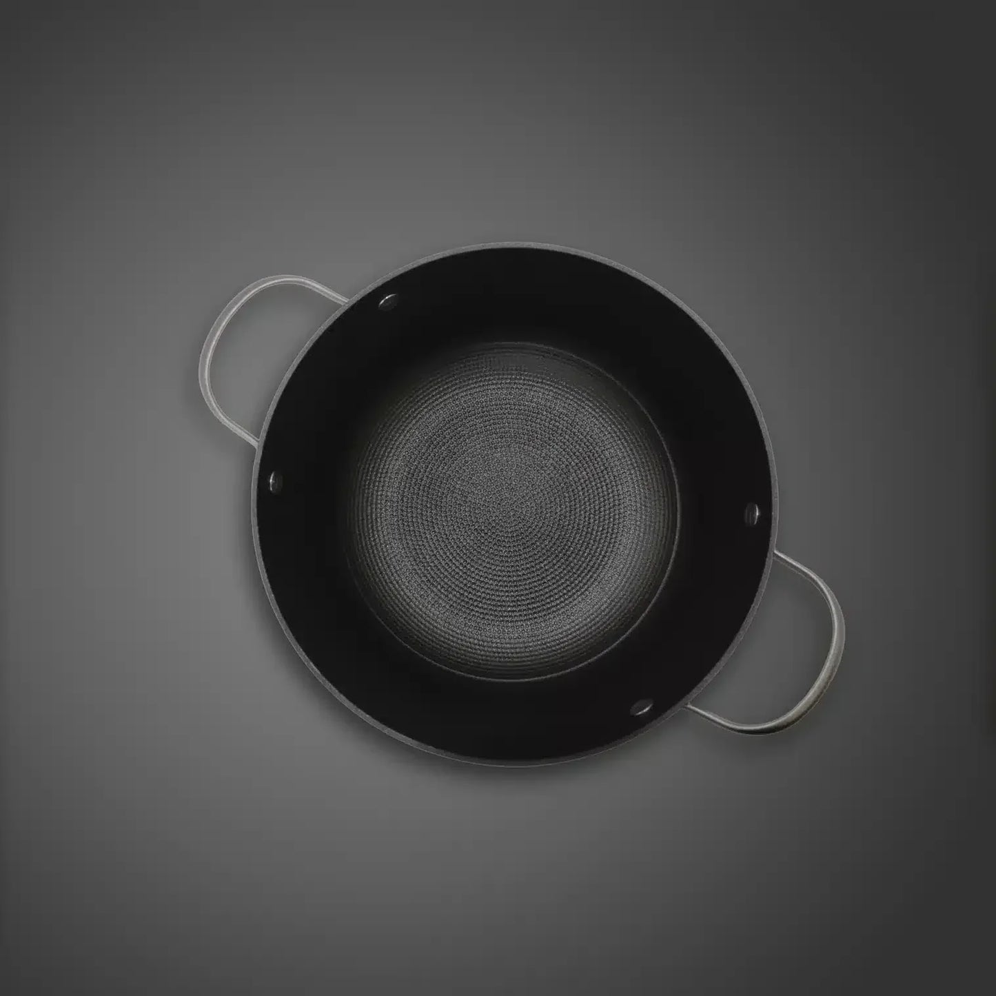 Cratita din fonta tip fagure cu capac de sticla OTI, diametru 24cm, capacitate 3.5L 181654 / OTI 0015