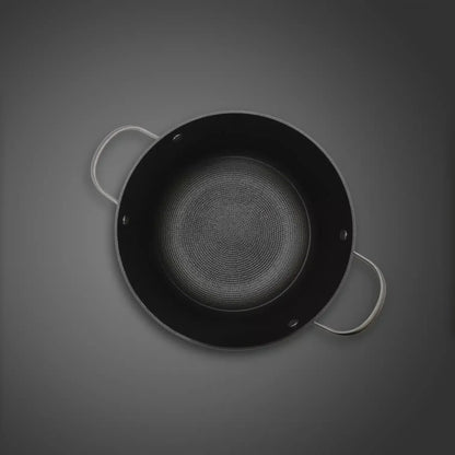 Cratita din fonta tip fagure cu capac de sticla OTI, diametru 24cm, capacitate 3.5L 181654 / OTI 0015