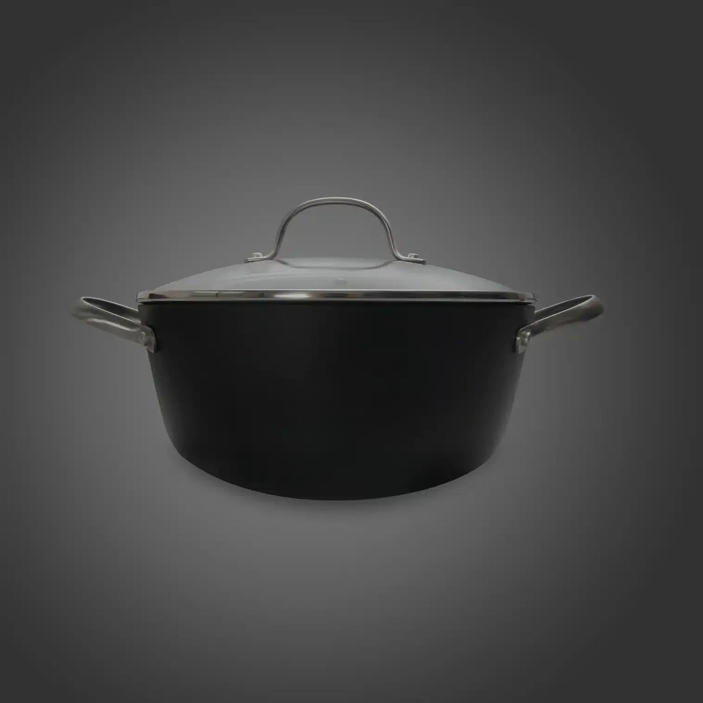 Cratita din fonta tip fagure cu capac de sticla OTI, diametru 24cm, capacitate 3.5L 181654 / OTI 0015