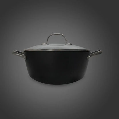 Cratita din fonta tip fagure cu capac de sticla OTI, diametru 24cm, capacitate 3.5L 181654 / OTI 0015
