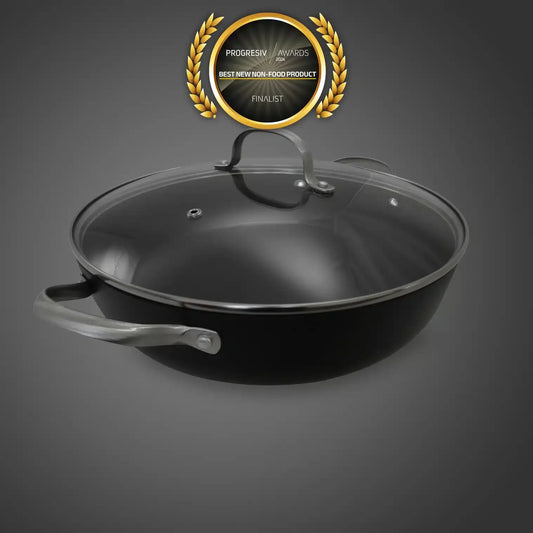 Cratita din fonta tip fagure cu capac de sticla OTI, diametru 30cm, capacitate 4.5L 181655 / OTI 0016