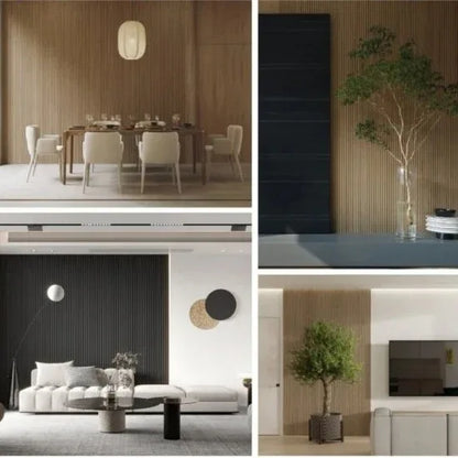 Panou decorativ riflaj WPC, montaj rapid, rezistenta ridicata, Naimeed D7534, 260x16.8x2.3cm, alb